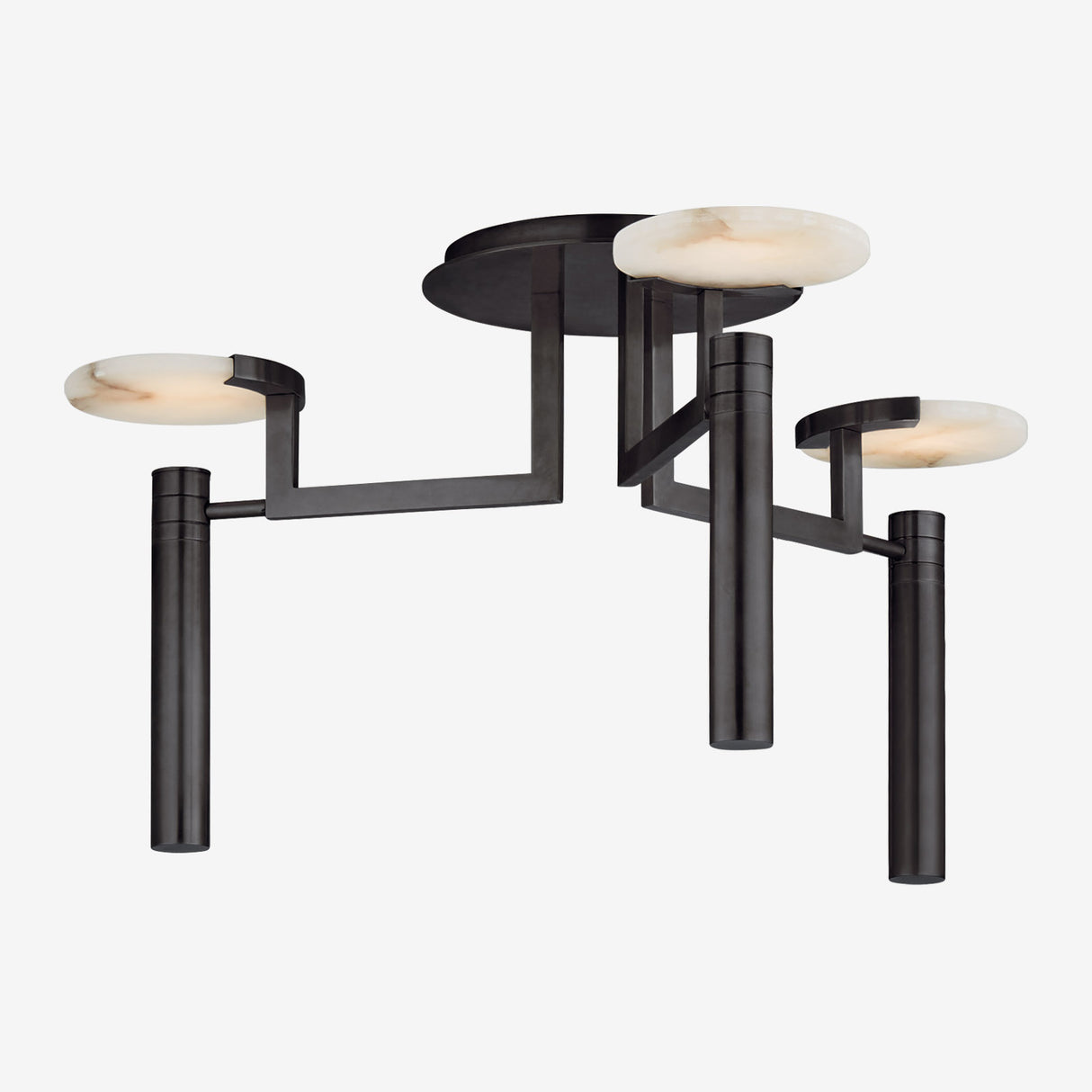 Melange Large Floating Disc Semi-Flush Chandelier