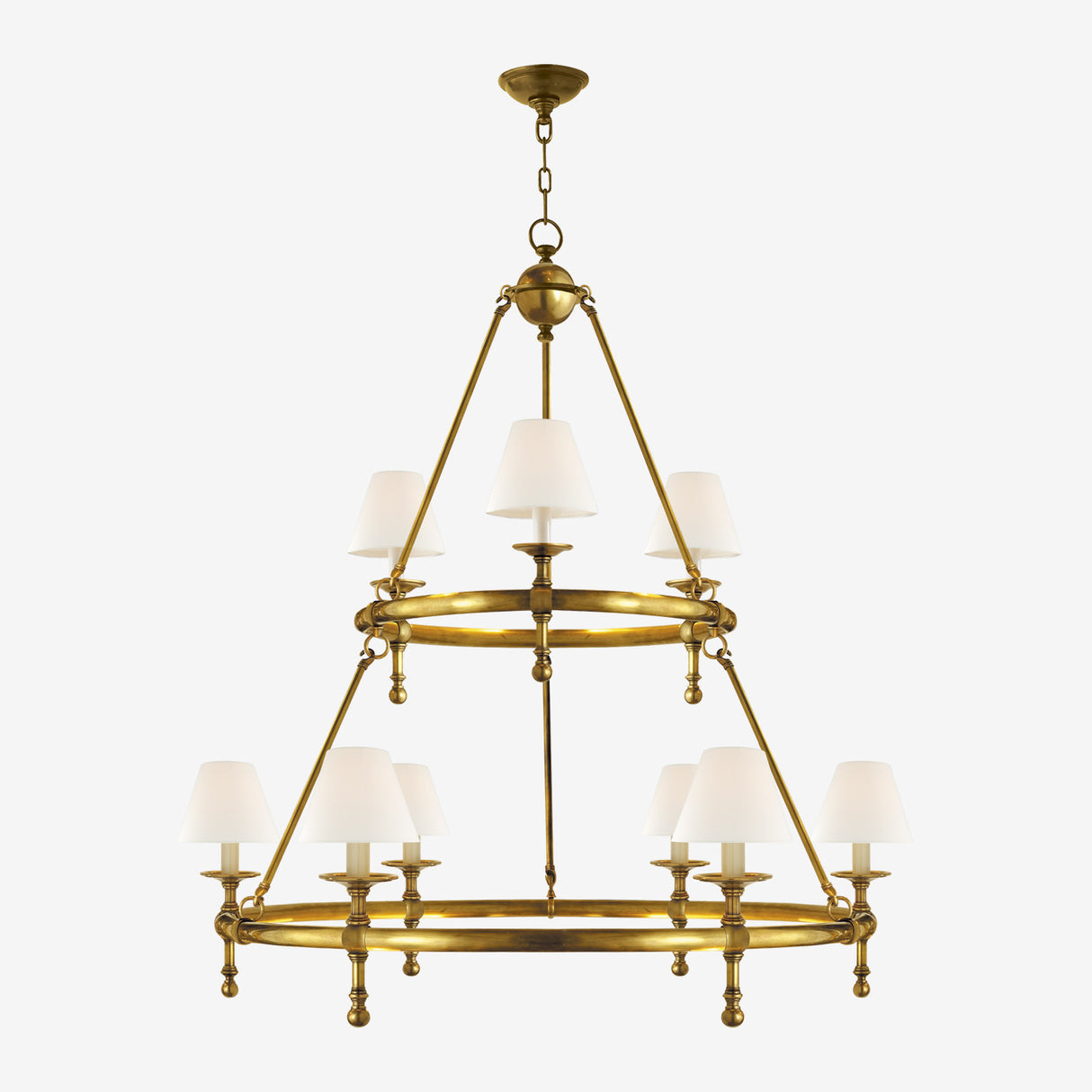 Classic Ring Two-Tier Chandelier