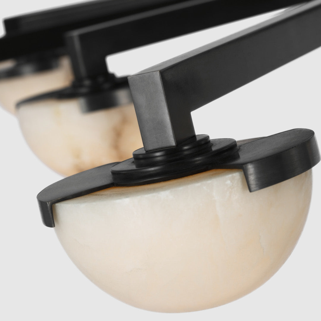 Pedra Extra Large Staggered Arm Flush Mount