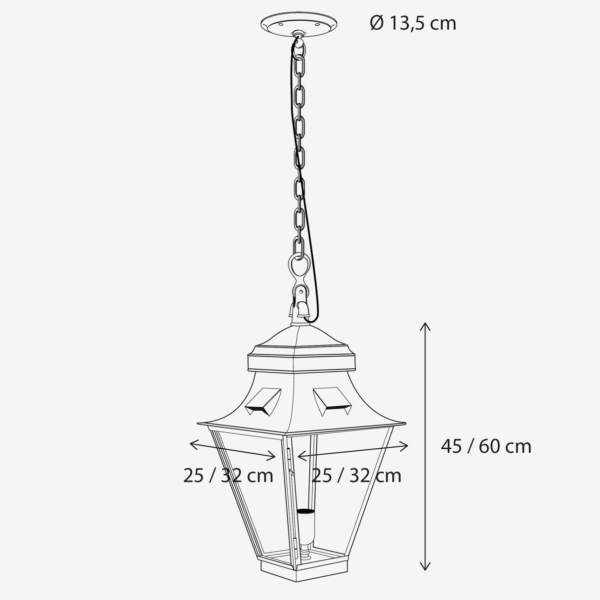 Gracieuze Hanging Lantern - Small & Normal
