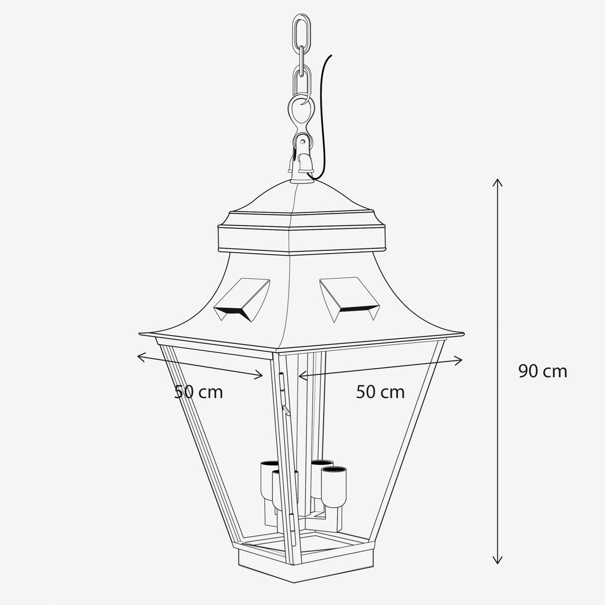 Gracieuze Hanging Lantern - Grand