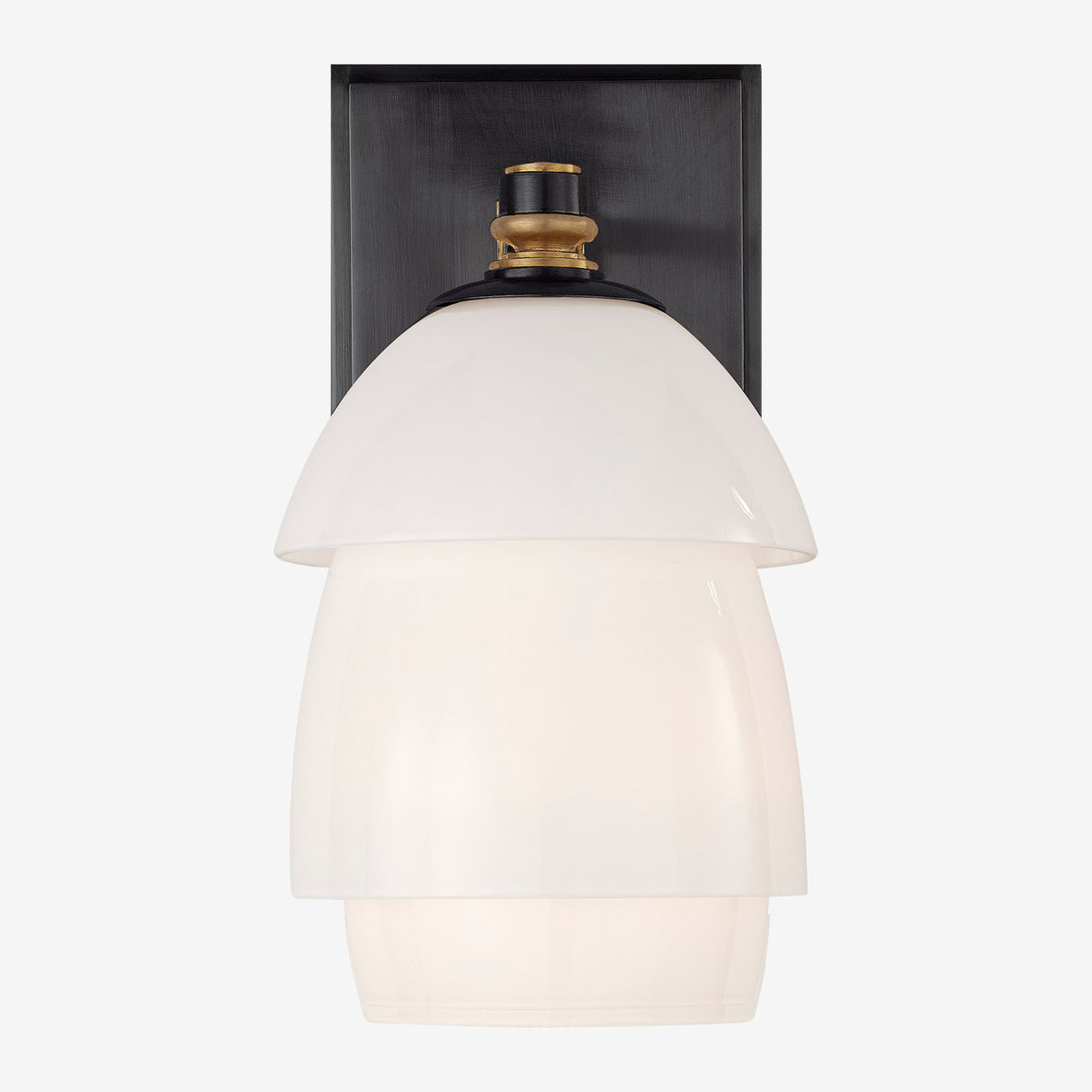 Whitman Sconce with White Glass