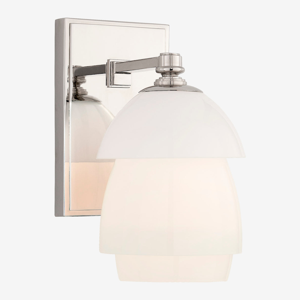 Whitman Sconce with White Glass