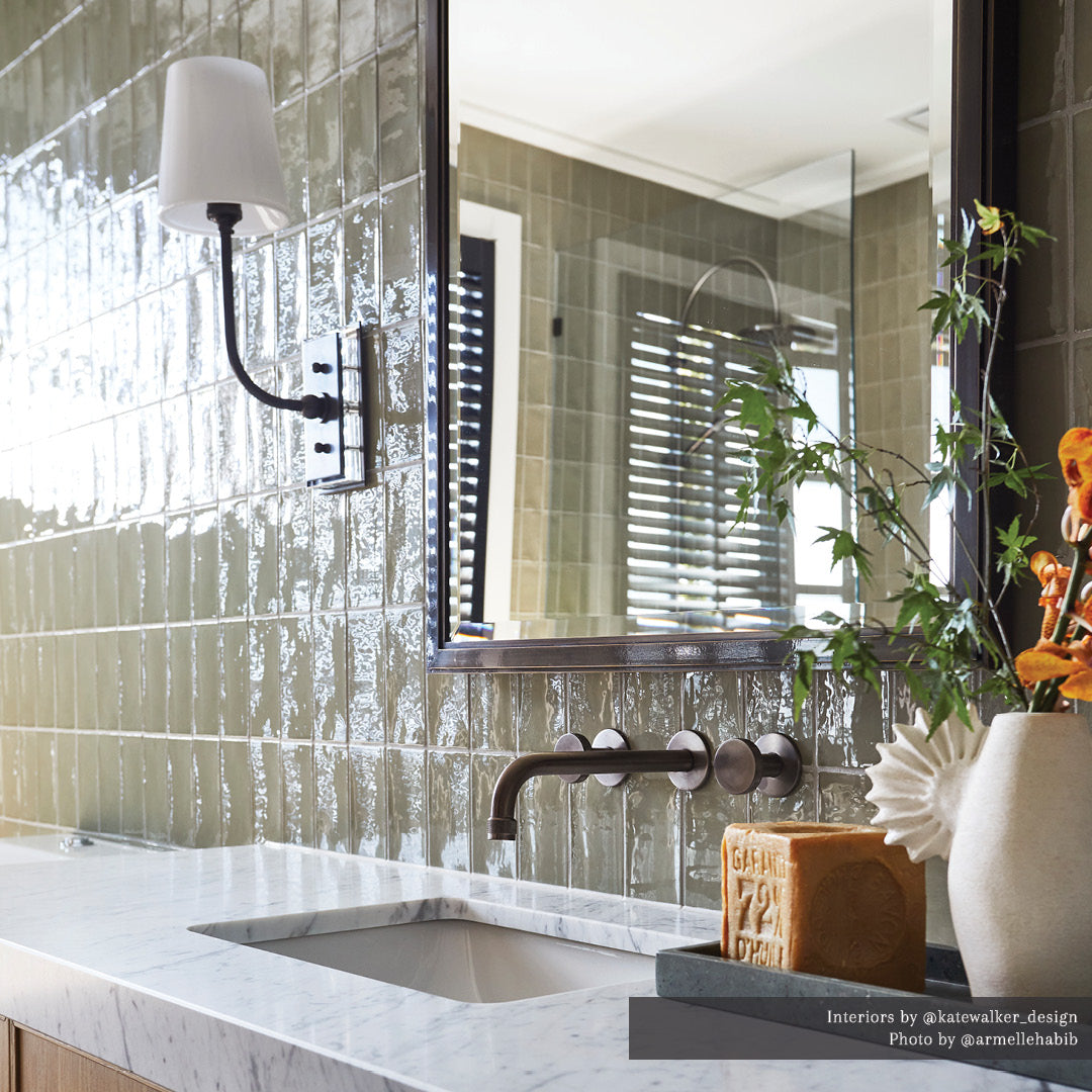 Hulton Sconce with White Glass