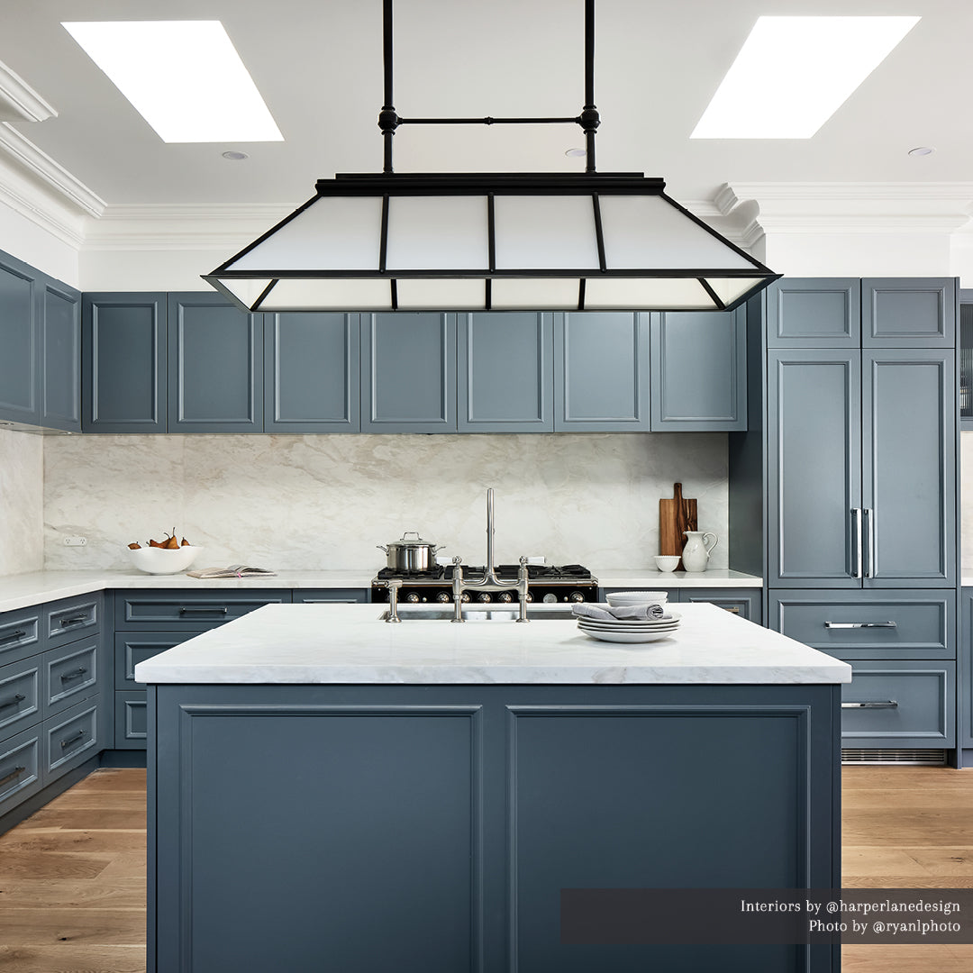 Rivington Large Billiard Chandelier (White Glass)