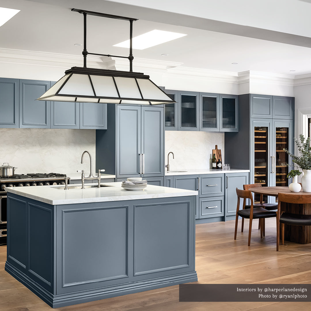 Rivington Large Billiard Chandelier (White Glass)