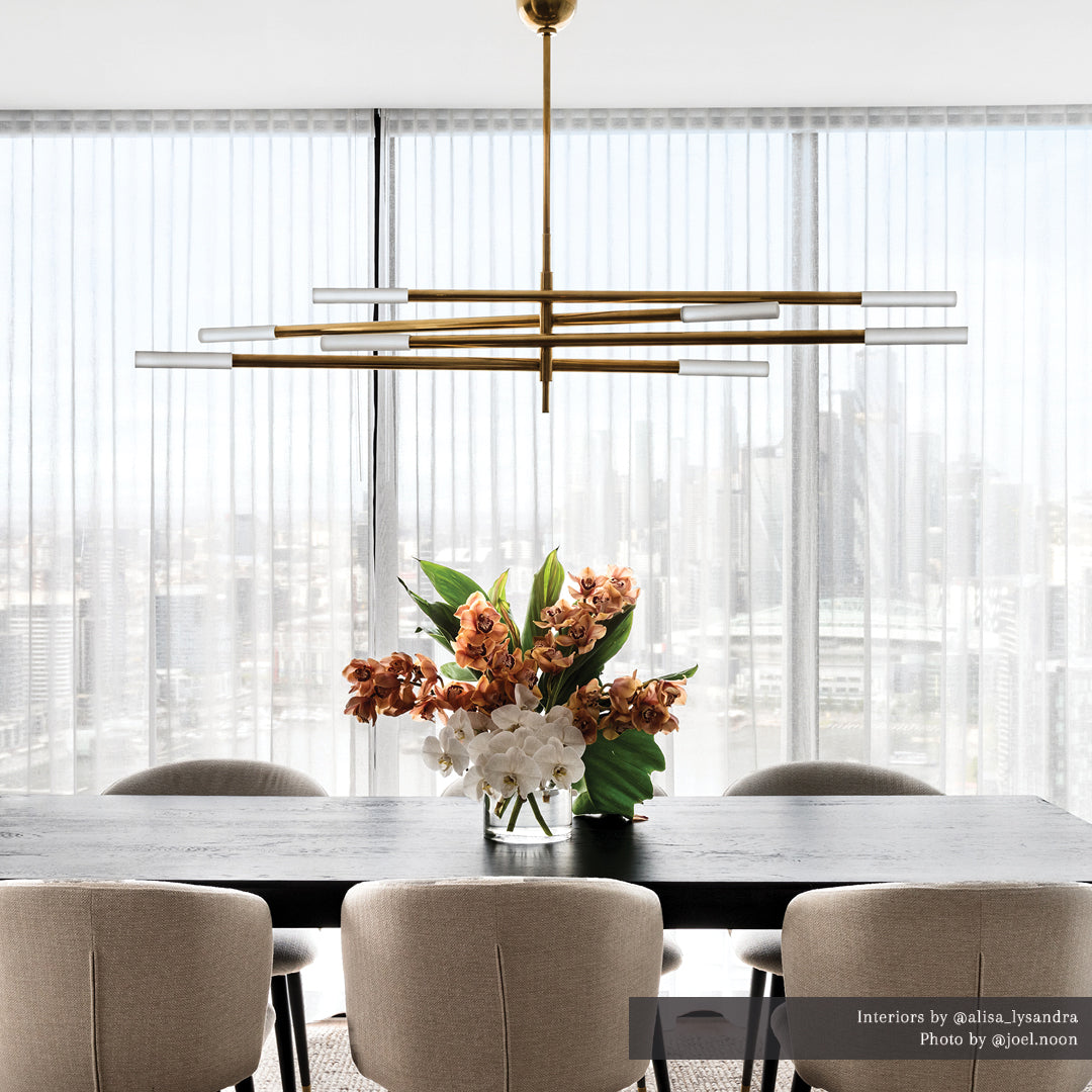 Rousseau Grande Eight Light Articulating Chandelier