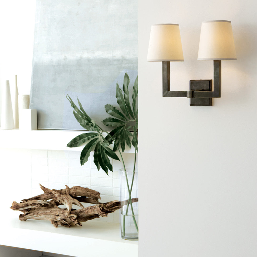 Square Tube Double Sconce