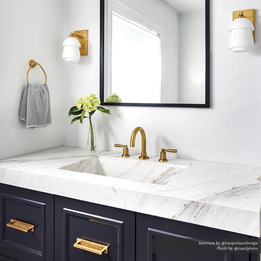 Whitman Sconce with White Glass