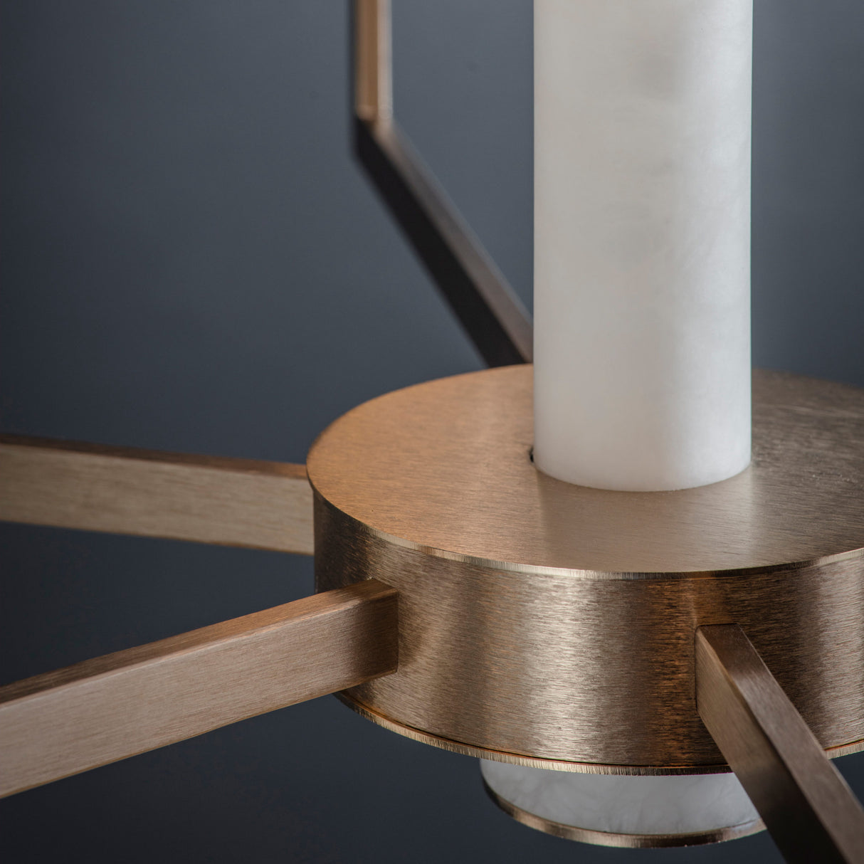 Compass Chandelier with Alabaster