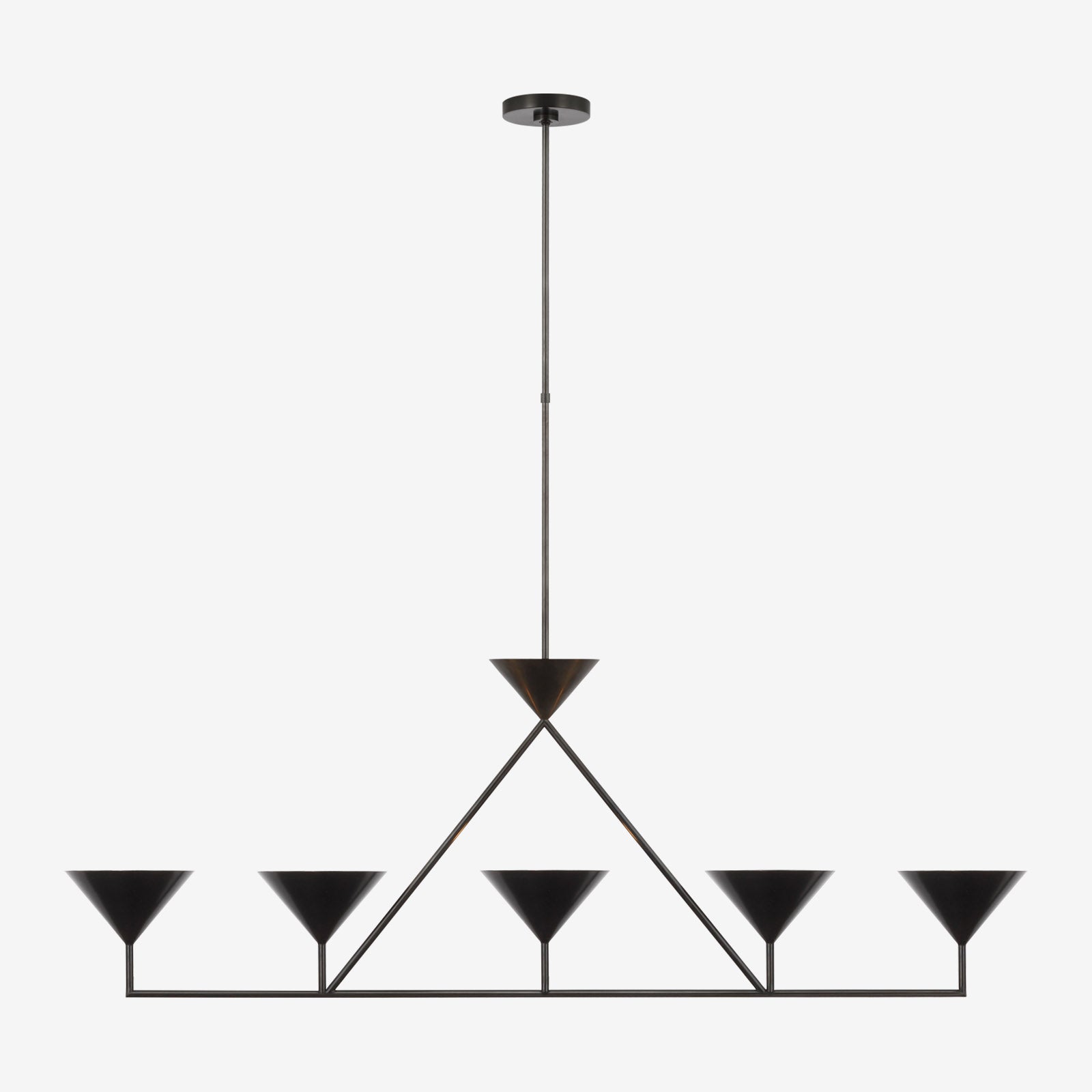 5 light linear chandelier deals