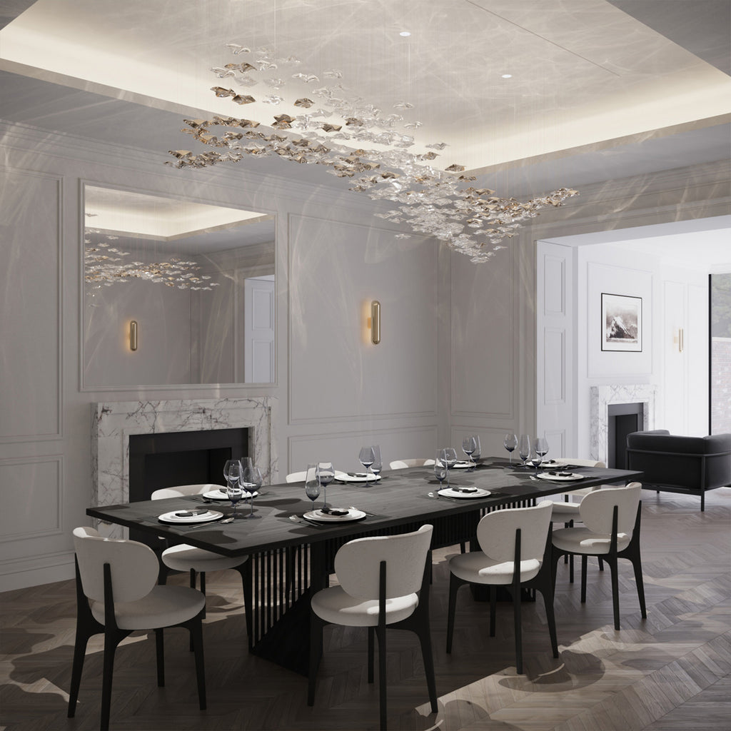 Custom Sand & Sea installation in this luxury dining room 