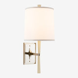 Refined Rib Sconce with Silk Shade