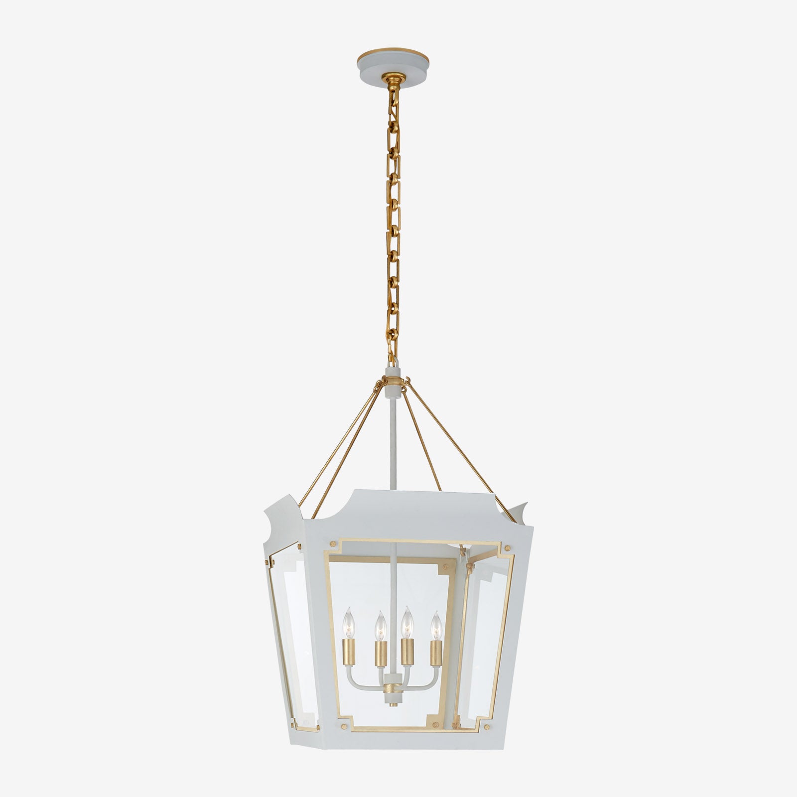 White lantern chandelier discount