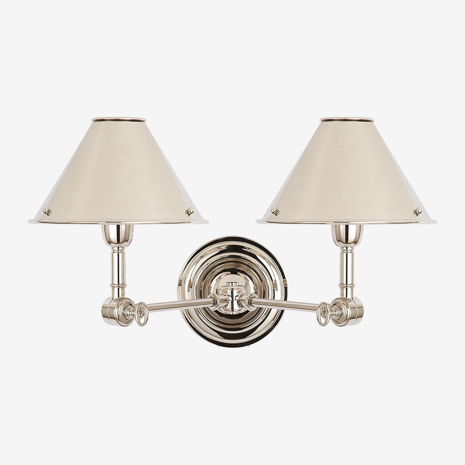 Polished nickel on sale double sconce