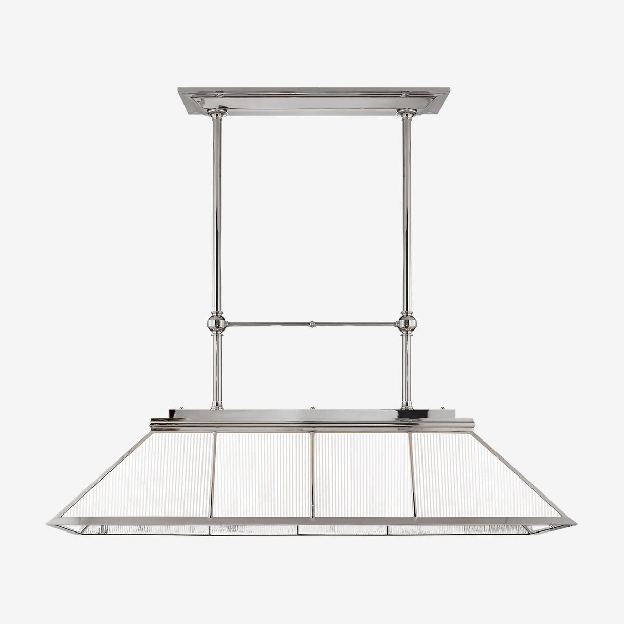 Rivington Large Billiard Chandelier (Clear Ribbed Glass)