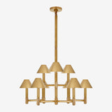 Barrett Medium Knurled Chandelier (with Shades)