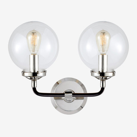 Bistro Double Light Curved Sconce