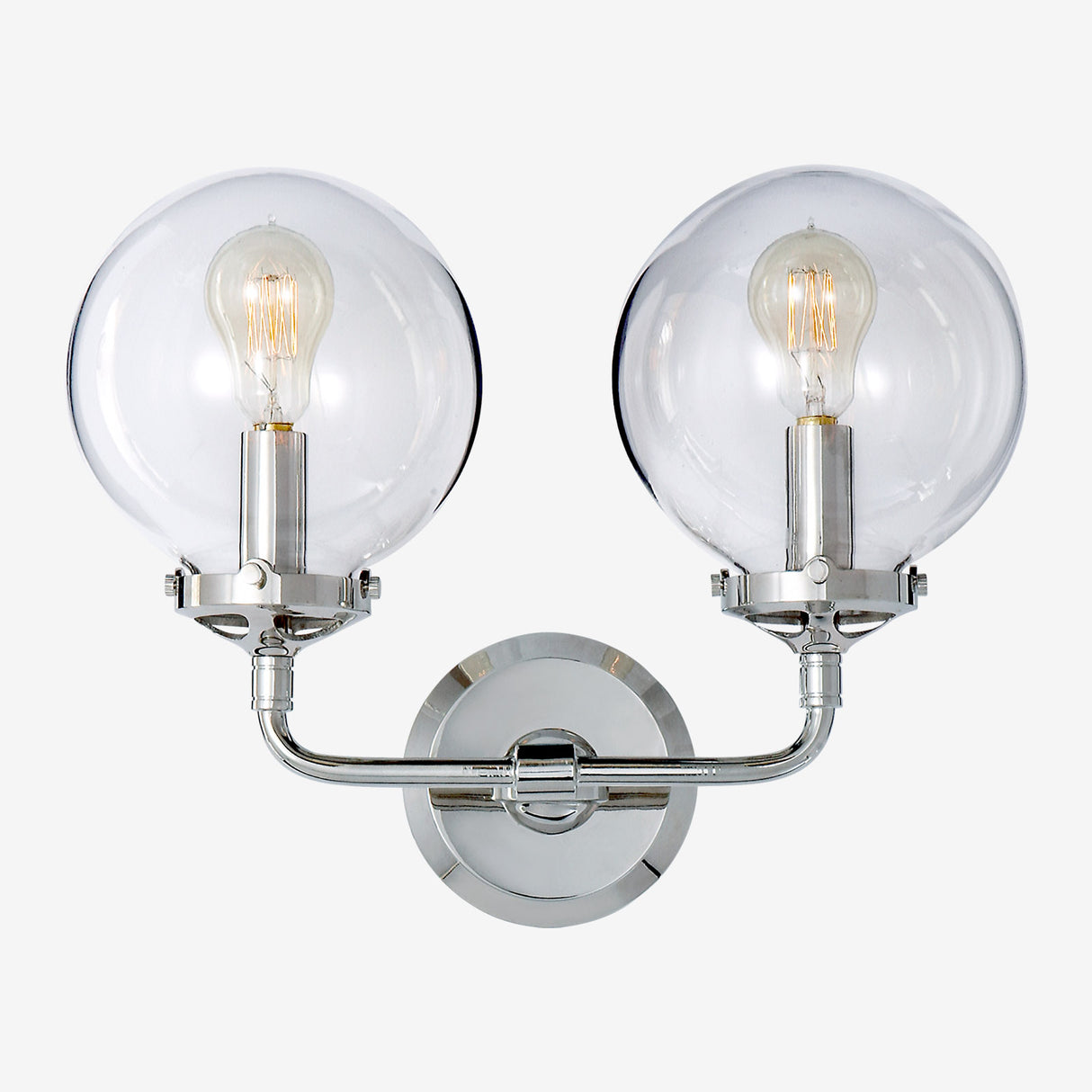 Bistro Double Light Curved Sconce