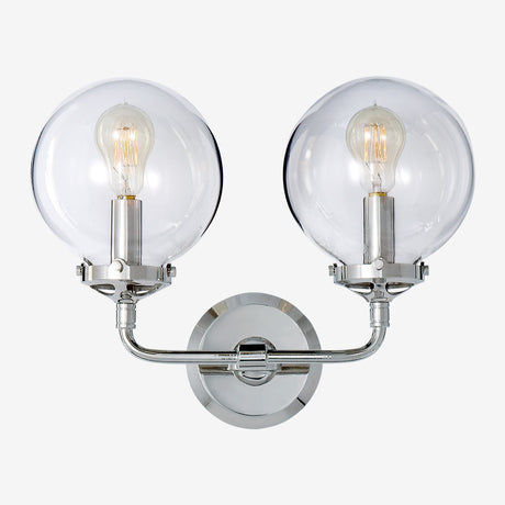 Bistro Double Light Curved Sconce