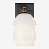Whitman Sconce with White Glass