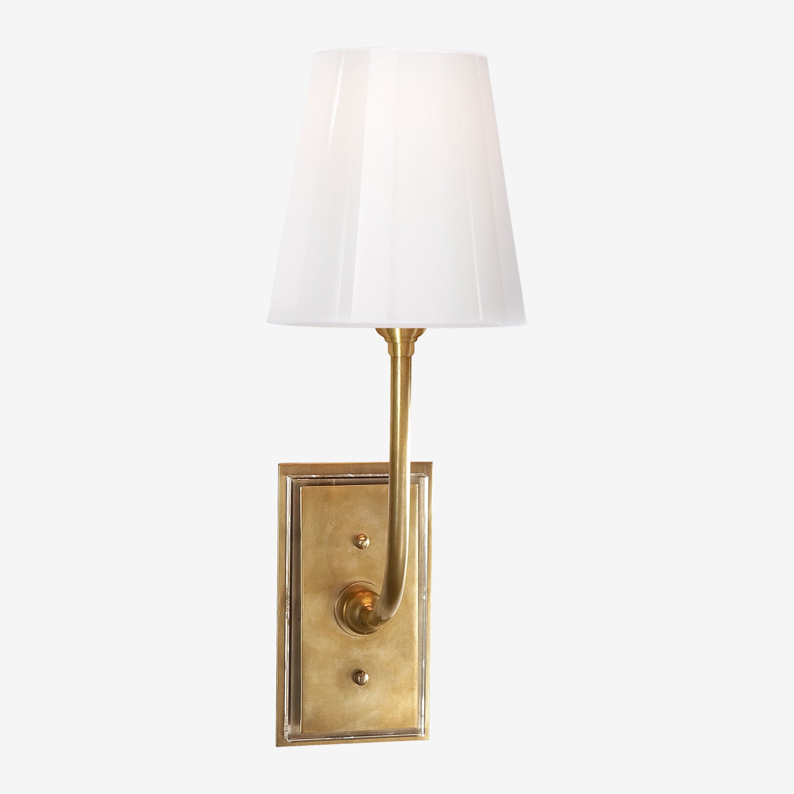 White and discount brass sconce
