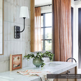 Hulton Sconce with White Glass
