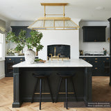 Rivington Large Billiard Chandelier (Clear Ribbed Glass)