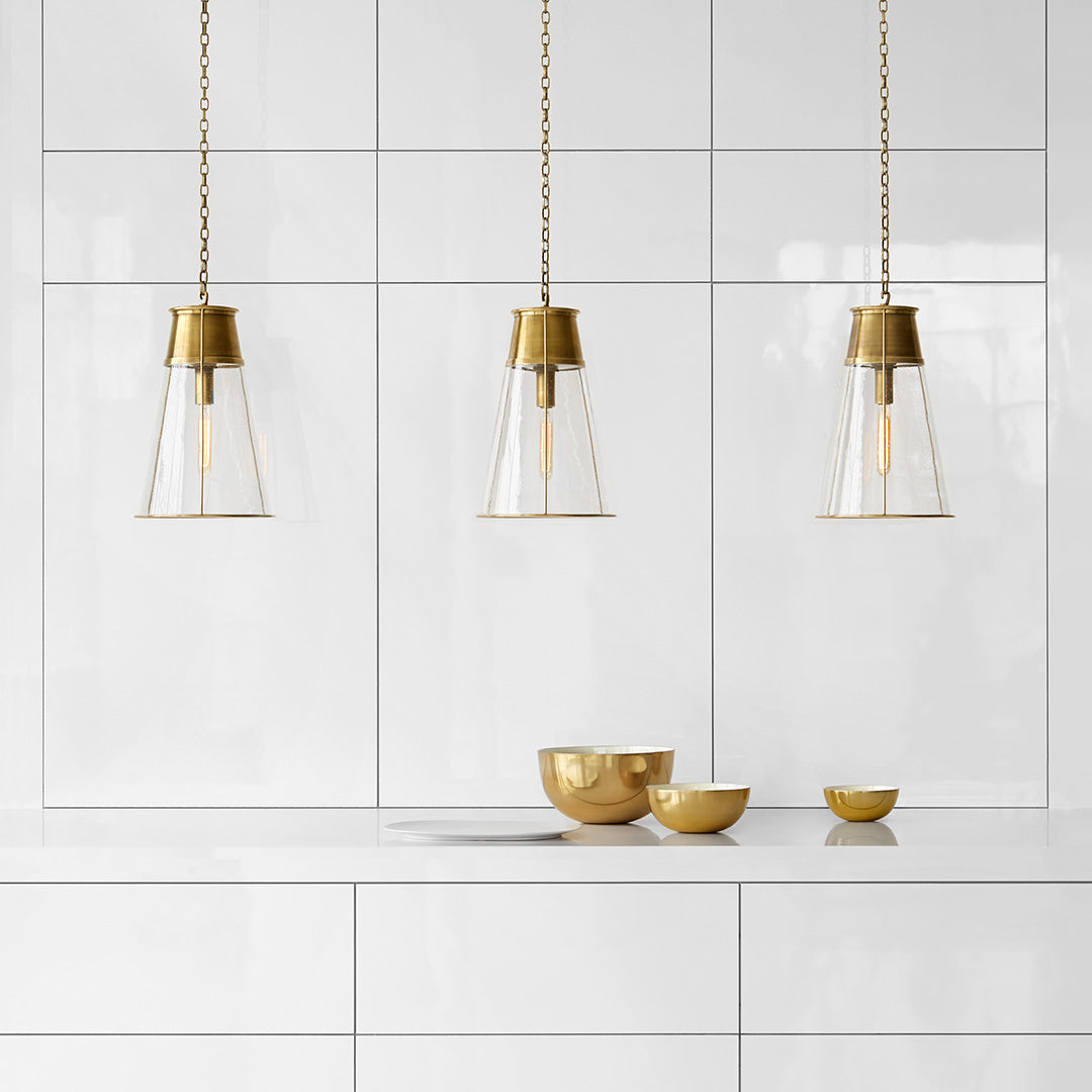 Robinson Pendant Seeded or Clear Glass