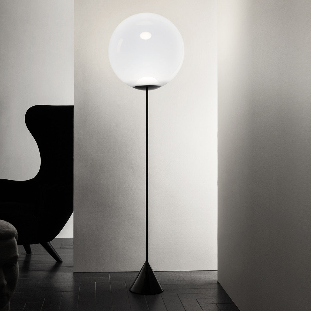 Globe Cone Floor Lamp Opalescent