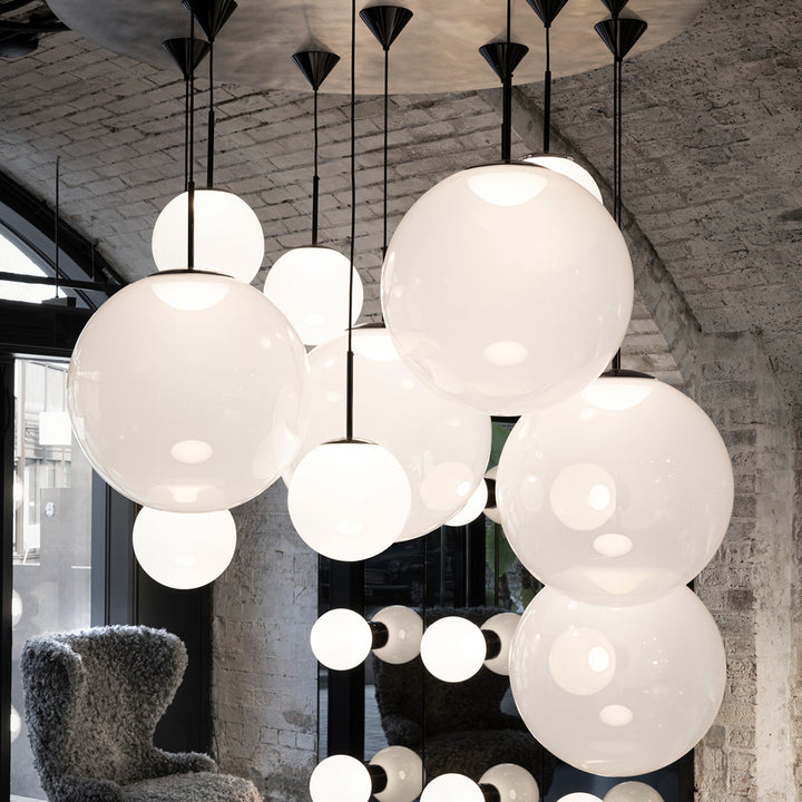 Opal globe pendant light deals